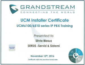 certificato centralini grandstream