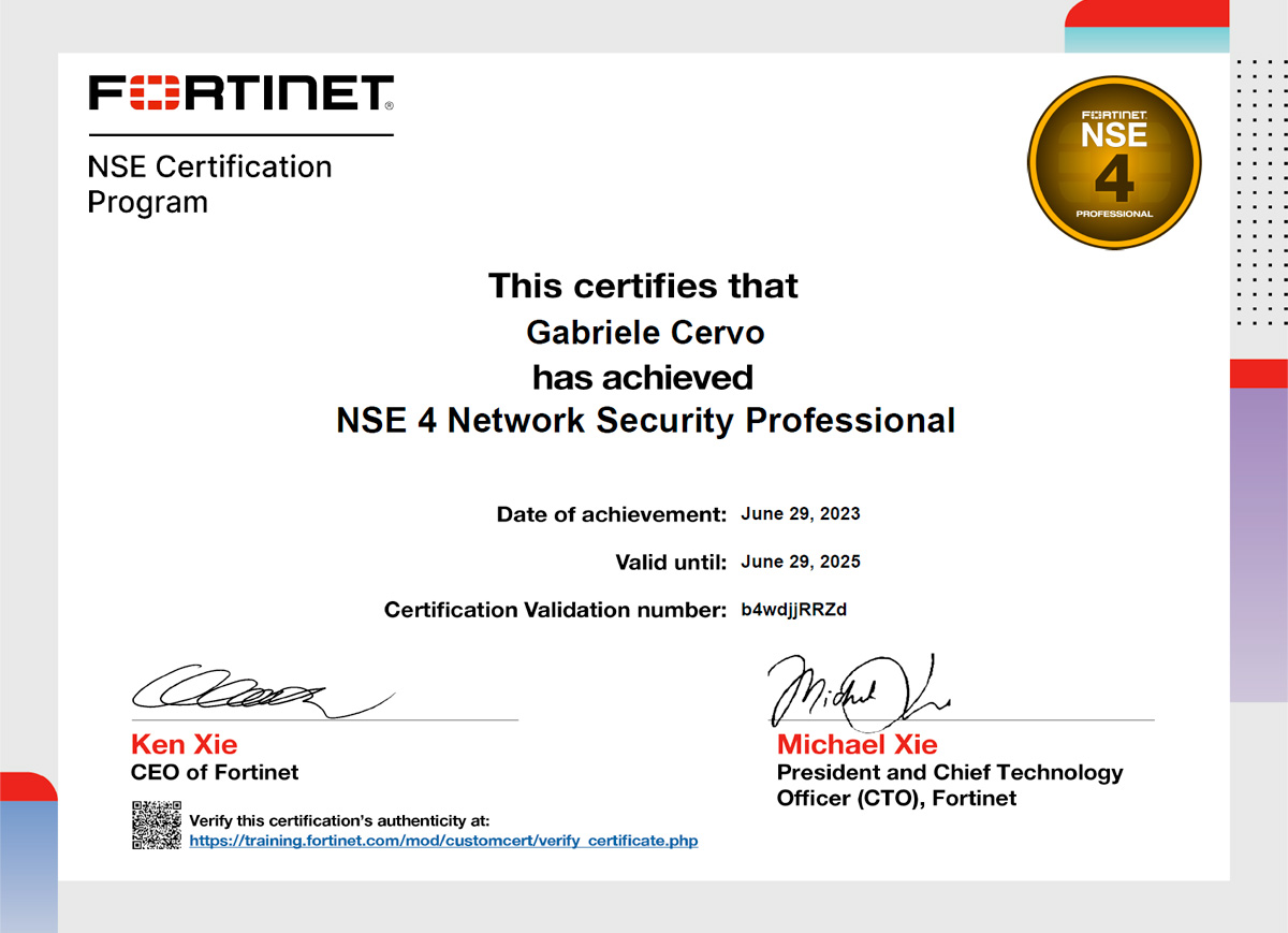 certification NSE4